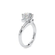 round cut solitaire lab-grown diamond ring in white gold