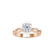round cut twisted solitaire lab-grown diamond ring in rose gold