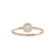 round halo lab-grown diamond ring in rose gold