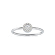round halo lab-grown diamond ring in white gold