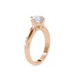 round cut solitaire lab-grown diamond ring in rose gold