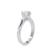 round cut solitaire lab-grown diamond ring in white gold