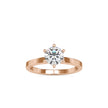 round cut solitaire lab-grown diamond ring in rose gold