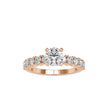 round solitaire lab-grown diamond ring in rose gold