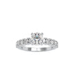 round solitaire lab-grown diamond ring in white gold