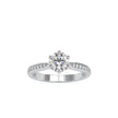 round solitaire lab-grown diamond ring in white gold