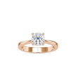 round cut prong solitaire lab-grown diamond ring in rose gold