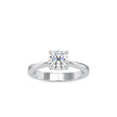 round cut prong solitaire lab-grown diamond ring in white gold