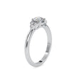 round solitaire lab-grown diamond ring in white gold