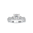 round solitaire diamond ring in white gold
