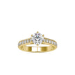round solitaire lab-grown diamond ring in yellow gold