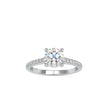round solitaire lab-grown diamond ring in white gold