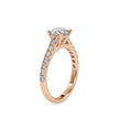 round solitaire lab-grown diamond ring in rose gold