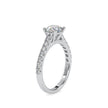 round solitaire lab-grown diamond ring in white gold