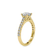round solitaire lab-grown diamond ring in yellow gold