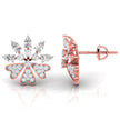 0.48Ct Floral Shape Cluster Lab-Grown Diamond Gold Stud Earrings
