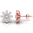 0.33Ct Snowflake Style Prong Set Lab-Grown Diamond Gold Stud Earrings
