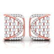 0.25Ct Square Shape Design Prong Set Lab-Grown Diamond Gold Stud Earrings