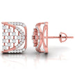 0.25Ct Square Shape Design Prong Set Lab-Grown Diamond Gold Stud Earrings