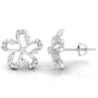 0.19Ct Flower Design Prong Set Lab-Grown Diamond Gold Stud Earrings