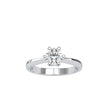 round solitaire lab-grown diamond ring in white gold