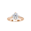 round cut solitaire lab-grown diamond ring in rose gold