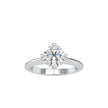 round cut solitaire lab-grown diamond ring in white gold