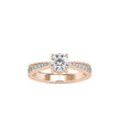 round cut solitaire lab-grown diamond ring in rose gold