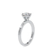 round cut solitaire lab-grown diamond ring in white gold