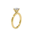 round cut solitaire lab-grown diamond ring in yellow gold