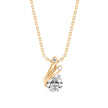 swirl pear prong lab-grown diamond pendant necklace in yellow gold