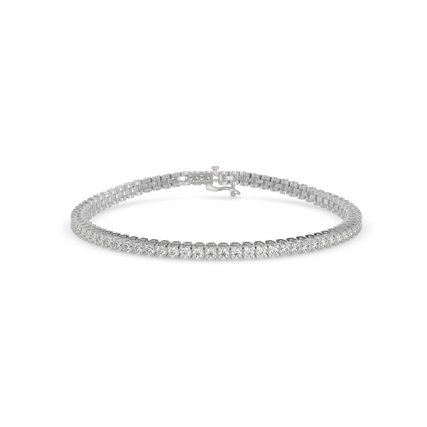 0.06Ct Round Cut Lab-Grown Diamond Gold Tennis Bracelet