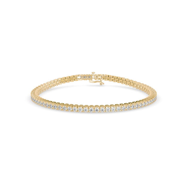 0.06Ct Round Cut Lab-Grown Diamond Gold Tennis Bracelet