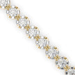 0.02Ct Round Prong Lab-Grown Diamond Gold Tennis Bracelet