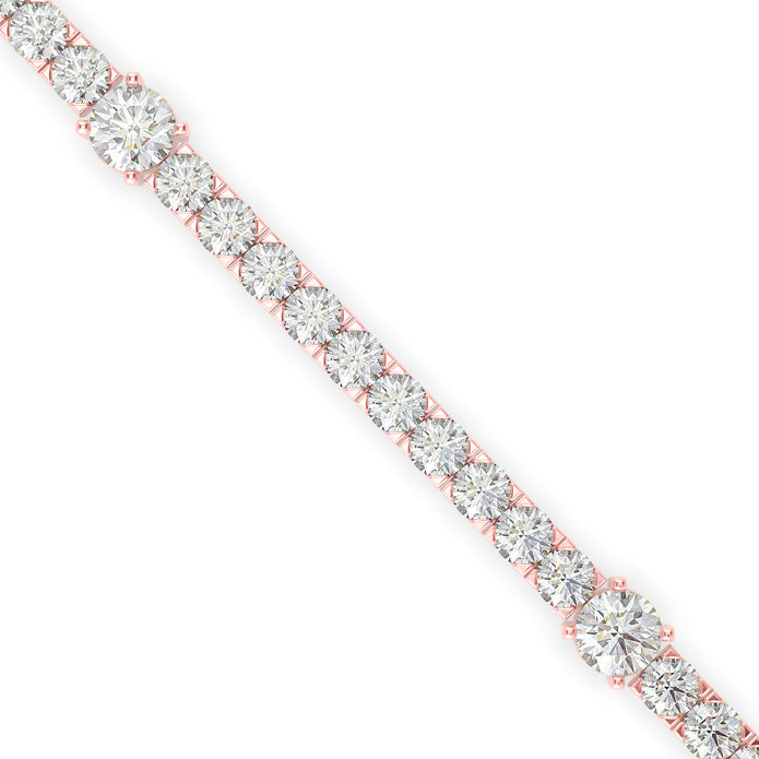 0.21Ct Round Prong Lab-Grown Diamond Gold Tennis Bracelet