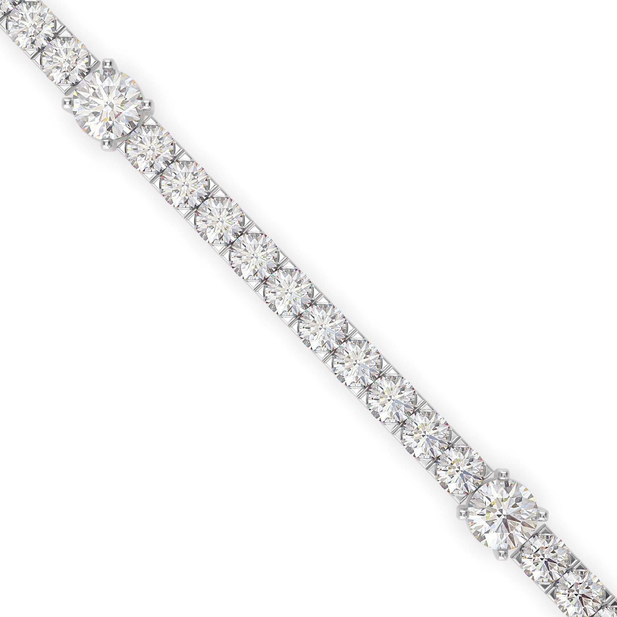 0.21Ct Round Prong Lab-Grown Diamond Gold Tennis Bracelet
