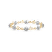 0.03Ct Two Tone 'Love' Motif Lab-Grown Diamond Gold Contemporary Bracelets