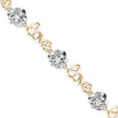 0.03Ct Two Tone 'Love' Motif Lab-Grown Diamond Gold Contemporary Bracelets
