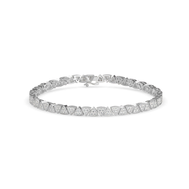 0.02Ct Trillion Shaped Lab-Grown Diamond Gold Tennis Bracelets