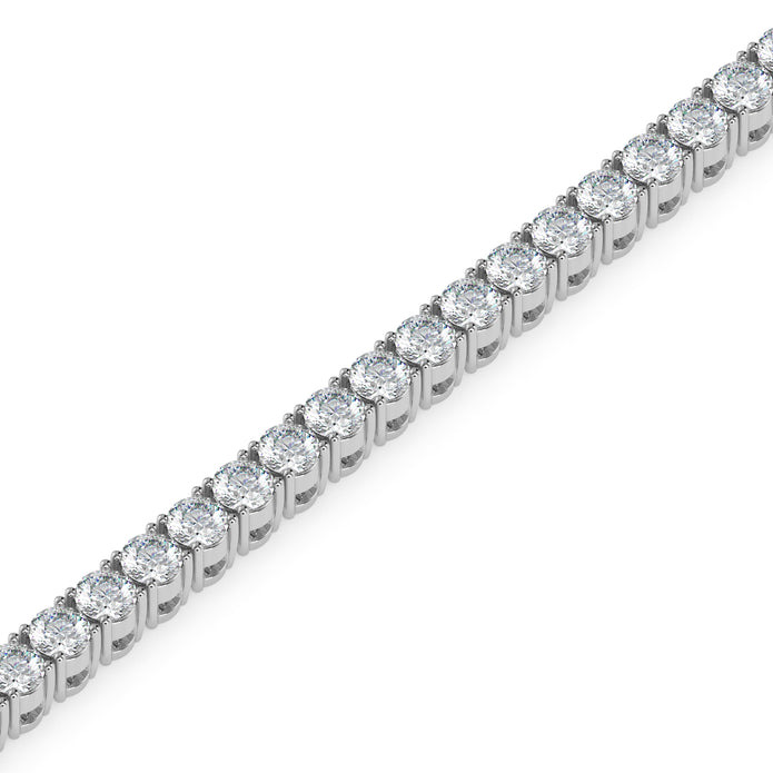 4.06Ct Round Prong Set Lab-Grown Diamond Gold Tennis Bracelets