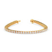 4.06Ct Round Prong Set Lab-Grown Diamond Gold Tennis Bracelets
