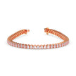 4.03Ct Oval Prong Set Lab-Grown Diamond Gold Tennis Bracelets