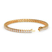 4.03Ct Oval Prong Set Lab-Grown Diamond Gold Tennis Bracelets