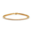 3.89Ct Cushion Prong Set Lab-Grown Diamond Gold Tennis Bracelets