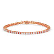 3.55Ct Princess Prong Set Lab-Grown Diamond Gold Tennis Bracelets