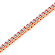 3.55Ct Princess Prong Set Lab-Grown Diamond Gold Tennis Bracelets