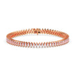 4.47Ct Marquise Prong Set Lab-Grown Diamond Gold Tennis Bracelets