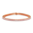 3.53Ct Emerald Prong Set Lab-Grown Diamond Gold Tennis Bracelets