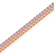 3.53Ct Emerald Prong Set Lab-Grown Diamond Gold Tennis Bracelets
