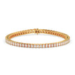 3.53Ct Emerald Prong Set Lab-Grown Diamond Gold Tennis Bracelets
